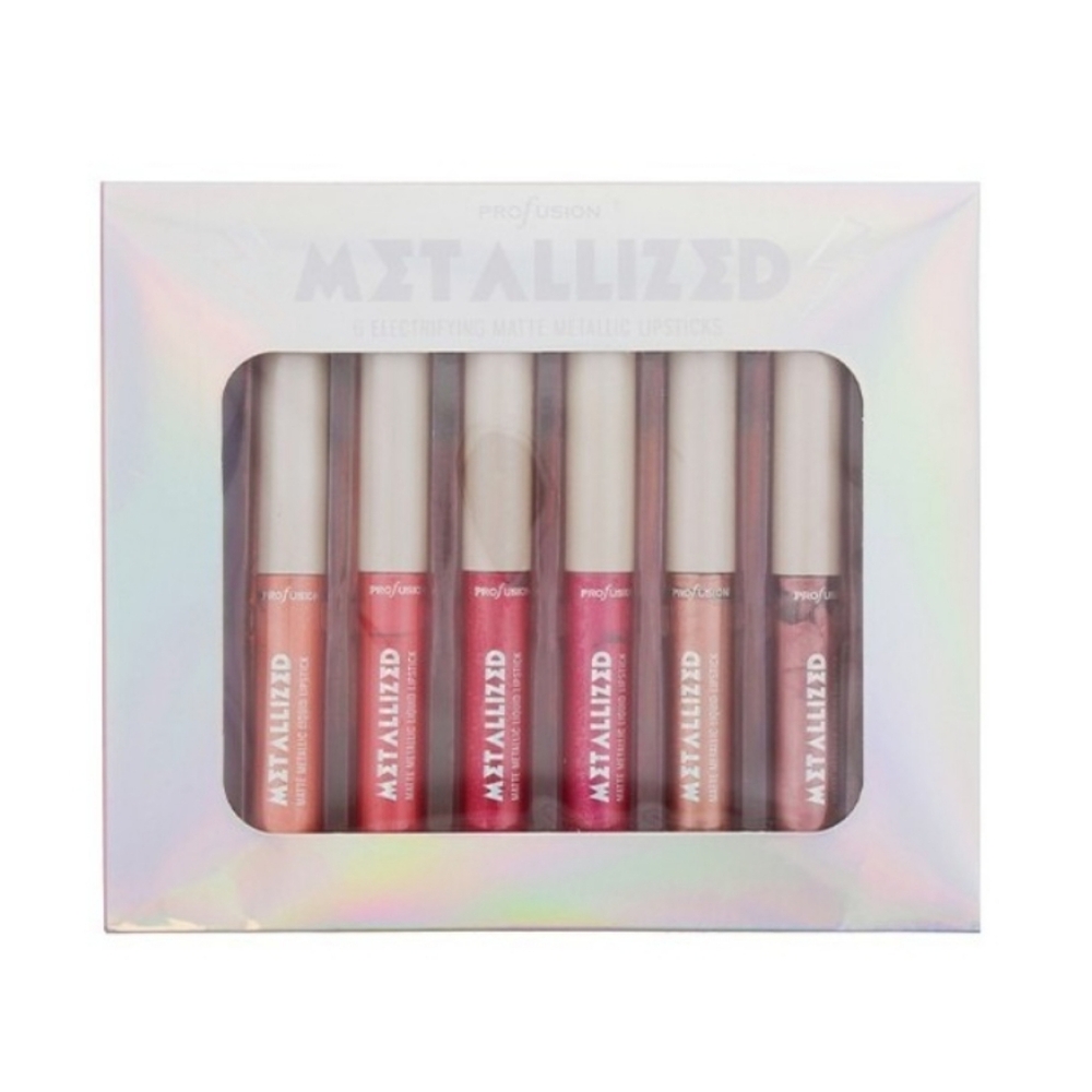 Metallized With 6 Electric‎ Lipsticks NIB